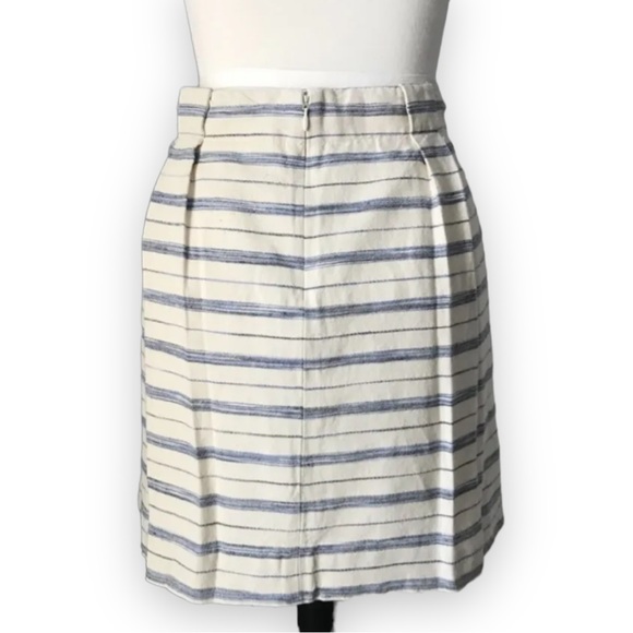 J. Crew Linen Striped Mini Skirt Size 4 Style 43839 - Picture 3 of 8